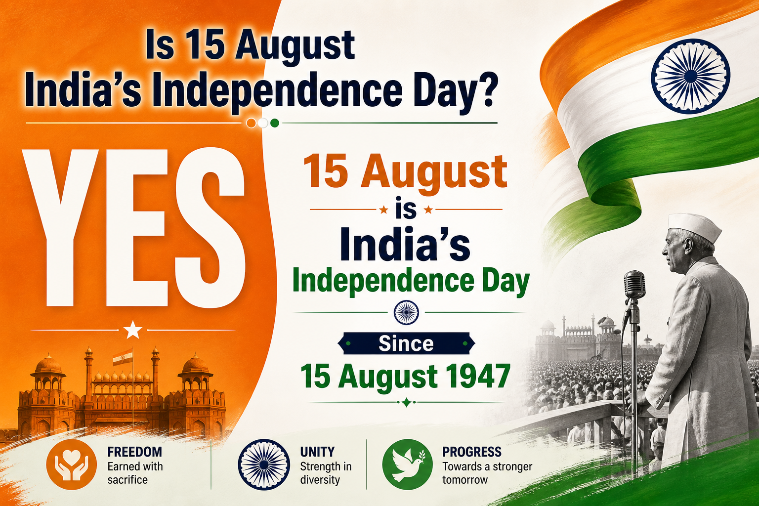 India Independence Day 2026 — 80th Independence Day on 15 August
