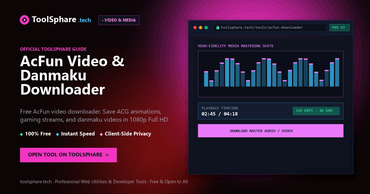 AcFun Video & Danmaku Downloader: free online guide - ToolSphare Guide