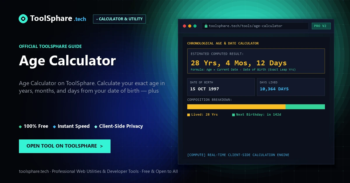 Age Calculator: free online guide - ToolSphare Guide