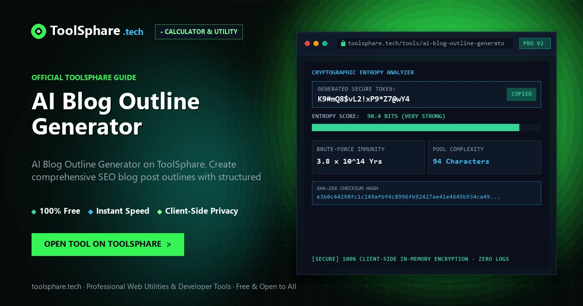 AI Blog Outline Generator: free online guide - ToolSphare Guide