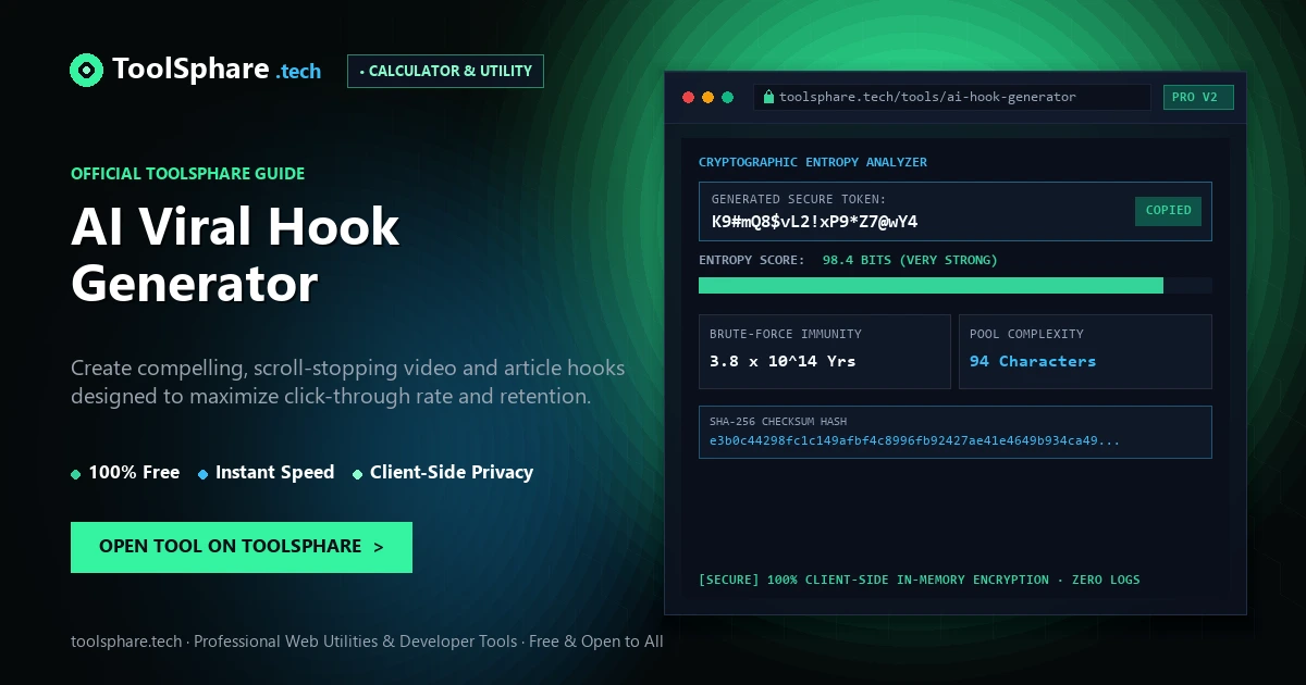 AI Viral Hook Generator: free online guide - ToolSphare Guide