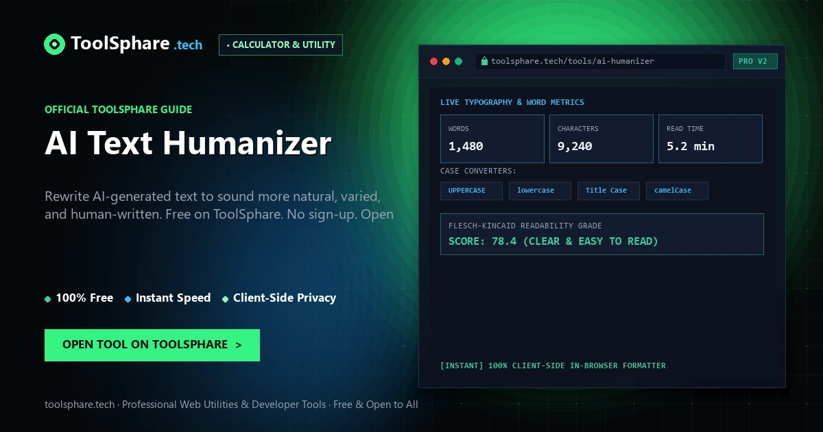 AI Text Humanizer: free online guide - ToolSphare Guide