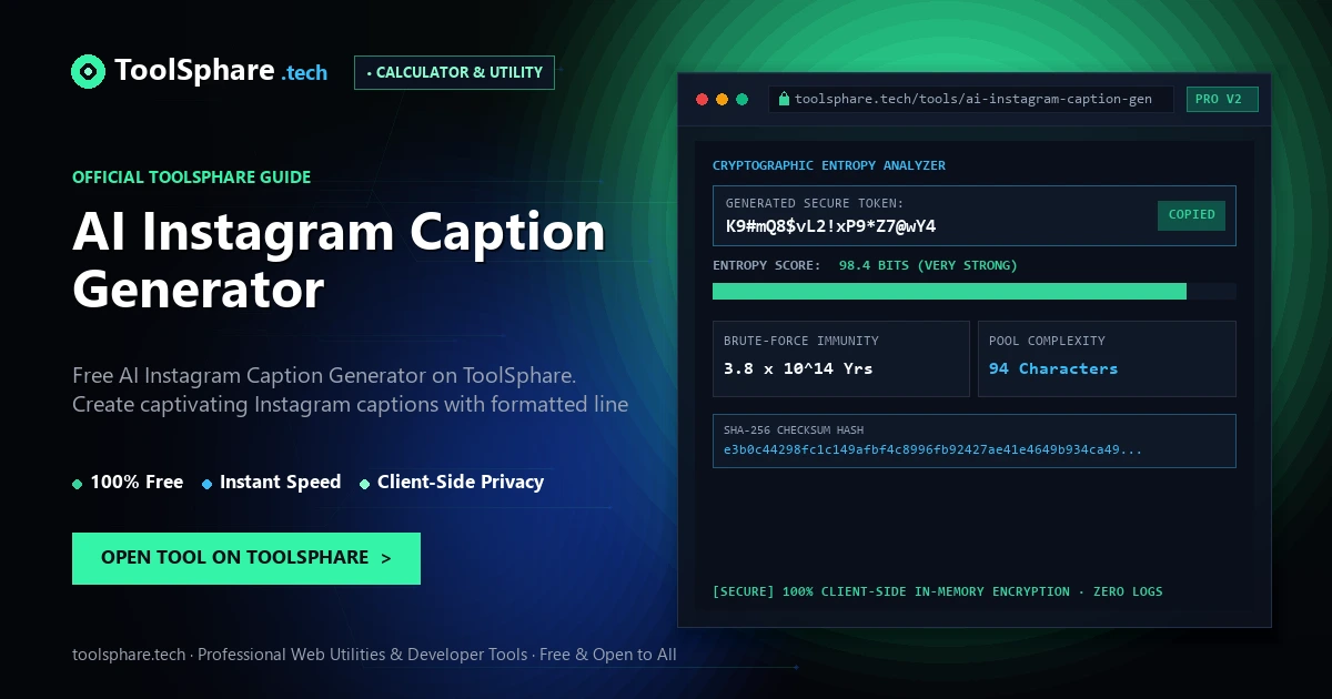 AI Instagram Caption Generator: free online guide - ToolSphare Guide