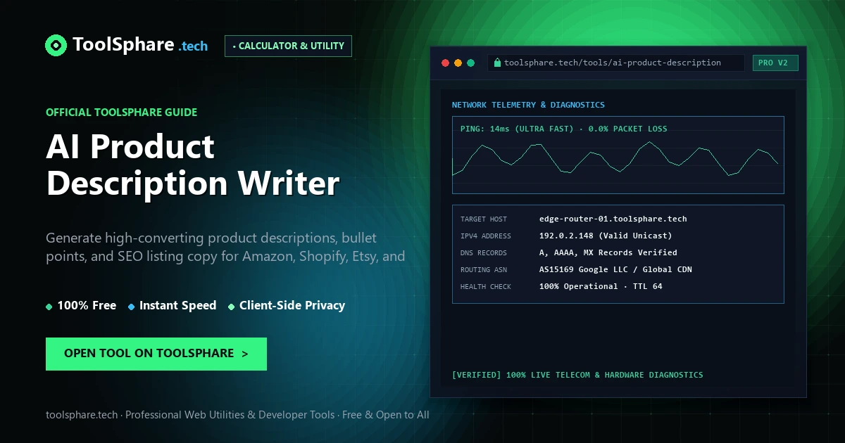AI Product Description Writer: free online guide - ToolSphare Guide