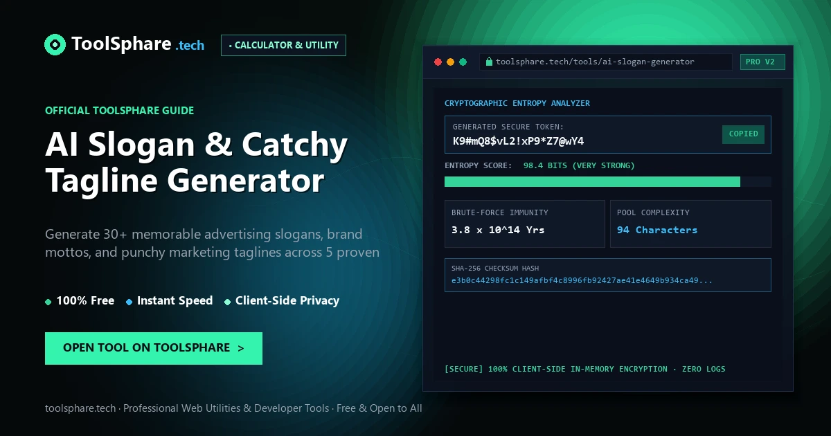 AI Slogan & Catchy Tagline Generator: free online guide - ToolSphare Guide
