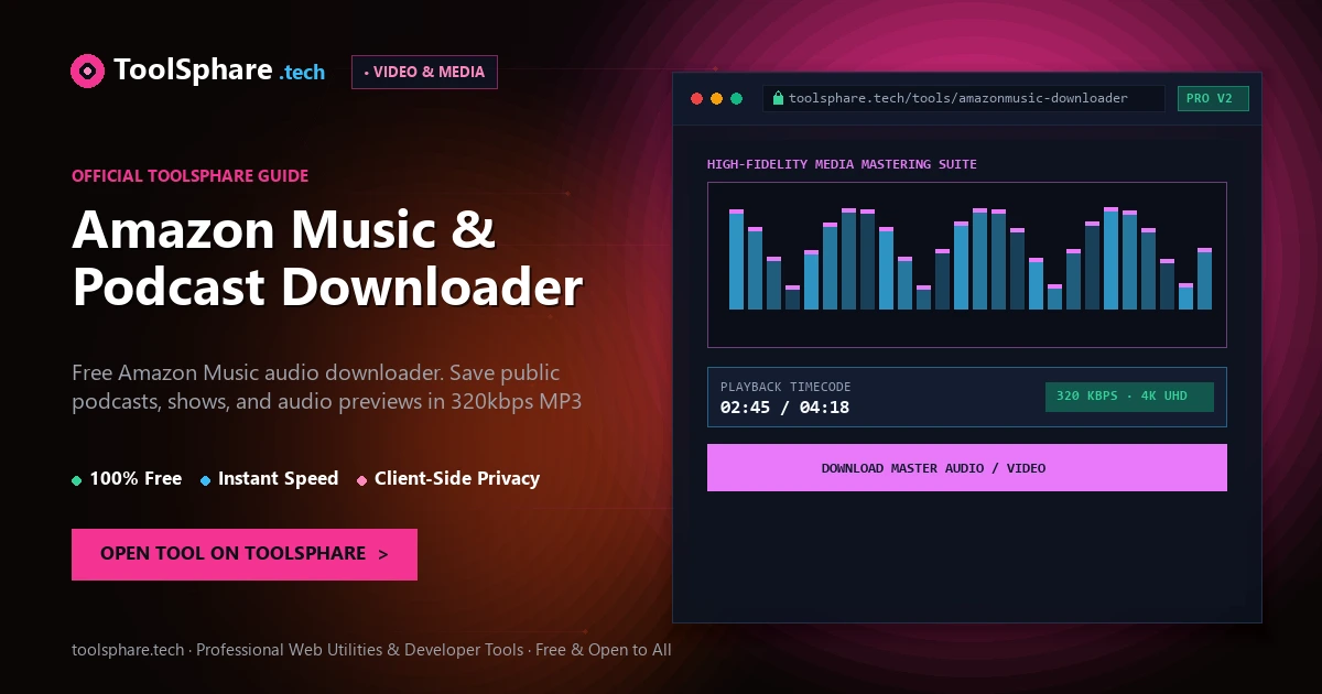Amazon Music & Podcast Downloader: free online guide - ToolSphare Guide