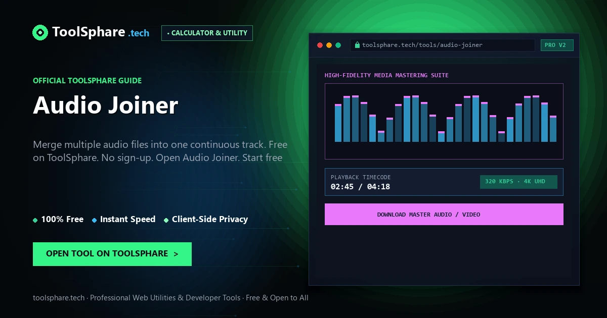 Audio Joiner: free online guide - ToolSphare Guide