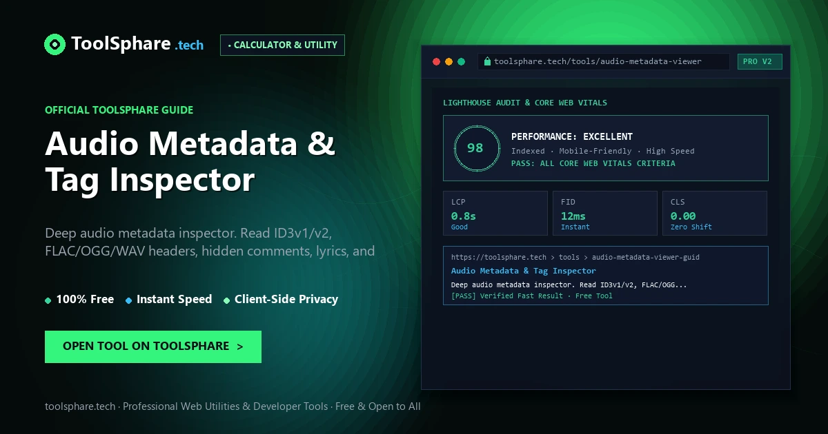Audio Metadata & Tag Inspector: free online guide - ToolSphare Guide