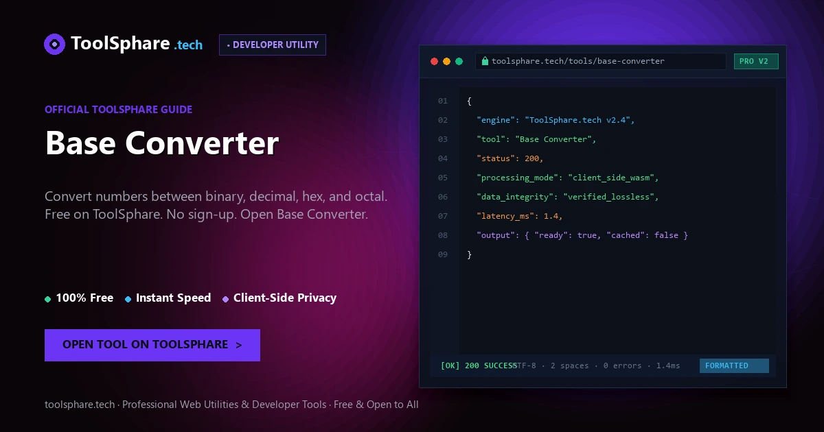 Base Converter: free online guide - ToolSphare Guide