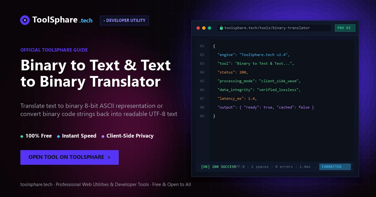 Binary to Text & Text to Binary Translator: free online guide - ToolSphare Guide