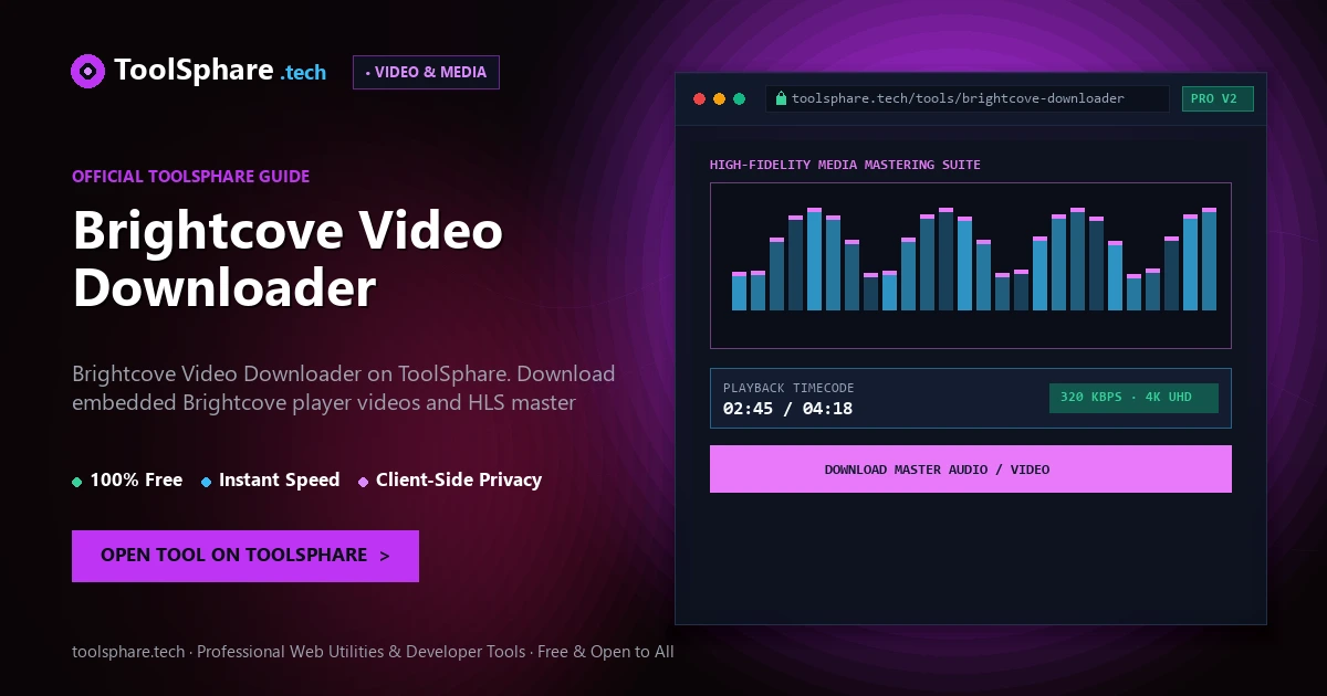 Brightcove Video Downloader: free online guide - ToolSphare Guide