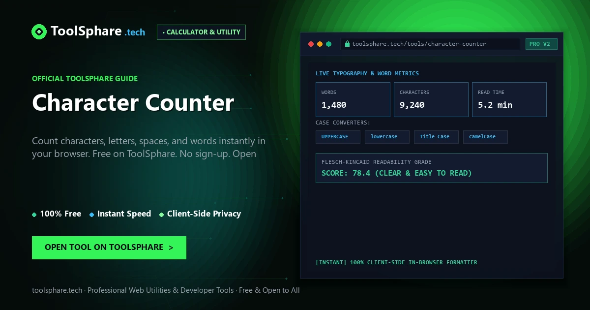 Character Counter: free online guide - ToolSphare Guide