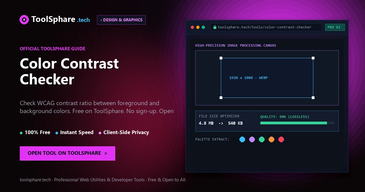 Color Contrast Checker: free online guide - ToolSphare Guide