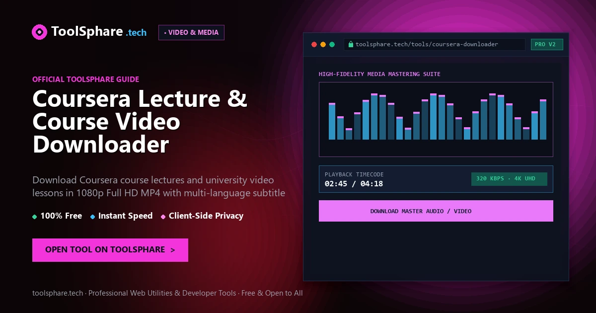 Coursera Lecture & Course Video Downloader: free online guide - ToolSphare Guide