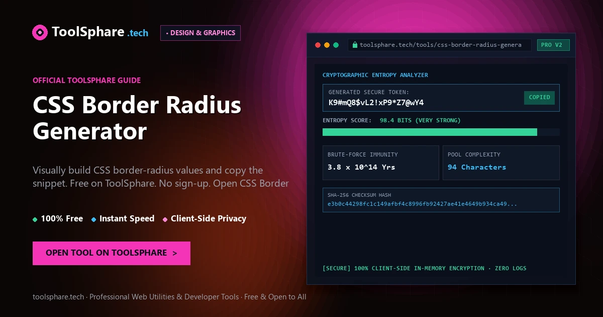 CSS Border Radius Generator: free online guide - ToolSphare Guide