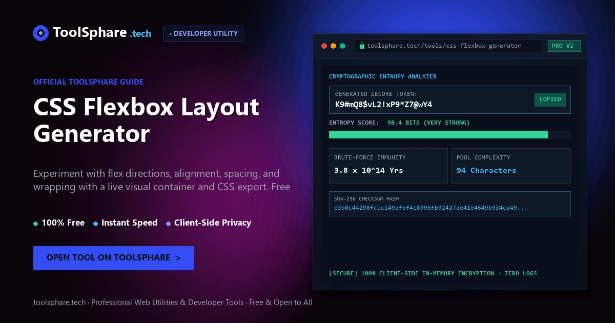 CSS Flexbox Layout Generator: free online guide - ToolSphare Guide