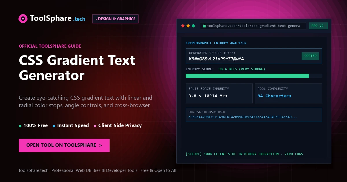 CSS Gradient Text Generator: free online guide - ToolSphare Guide