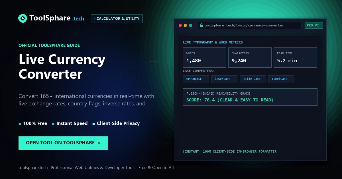 Live Currency Converter: free online guide - ToolSphare Guide