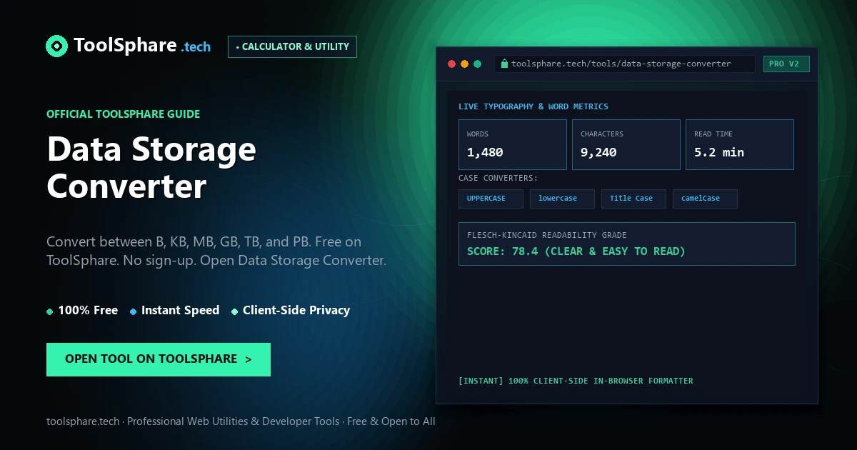 Data Storage Converter: free online guide - ToolSphare Guide