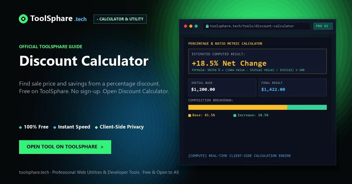 Discount Calculator: free online guide - ToolSphare Guide