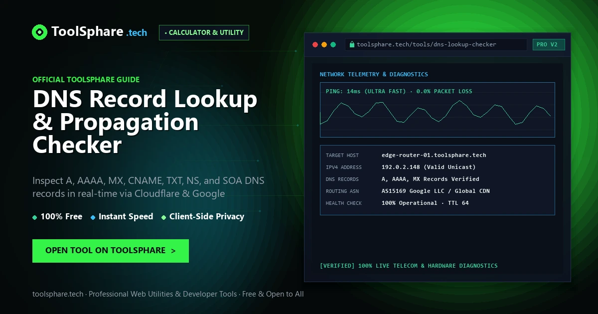 DNS Record Lookup & Propagation Checker: free online guide - ToolSphare Guide