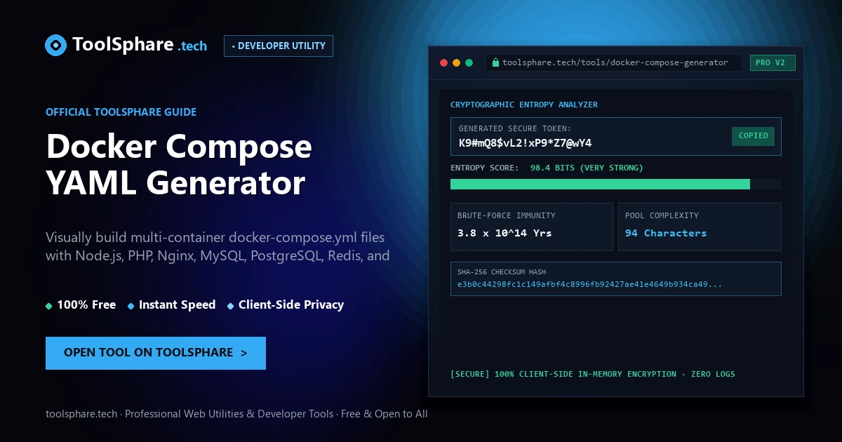 Docker Compose YAML Generator: free online guide - ToolSphare Guide