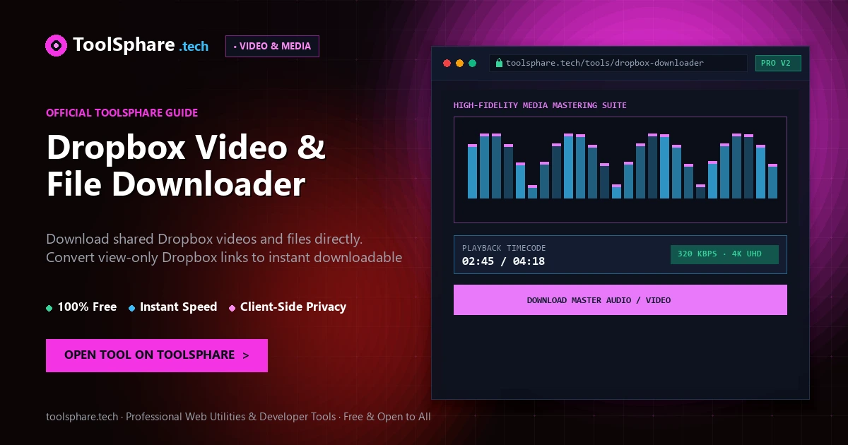 Dropbox Video & File Downloader: free online guide - ToolSphare Guide