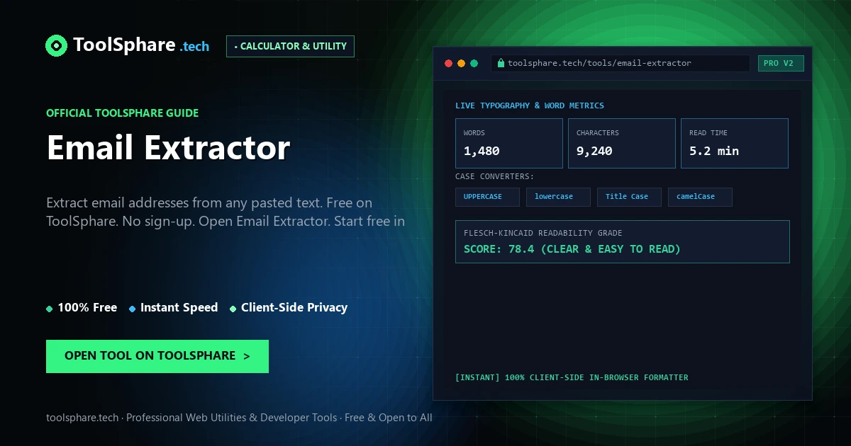 Email Extractor: free online guide - ToolSphare Guide
