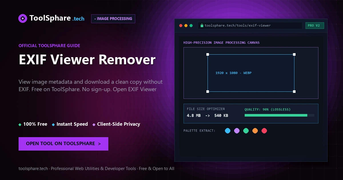 EXIF Viewer Remover: free online guide - ToolSphare Guide