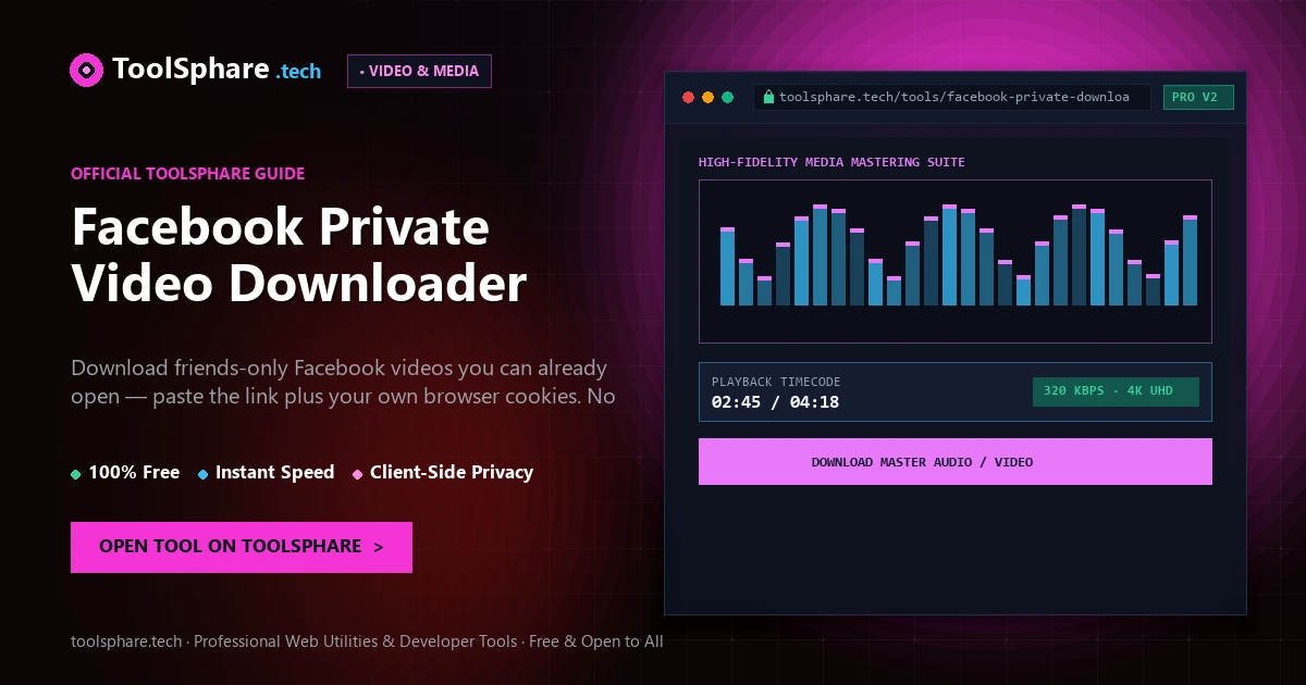 Facebook Private Video Downloader: free online guide - ToolSphare Guide