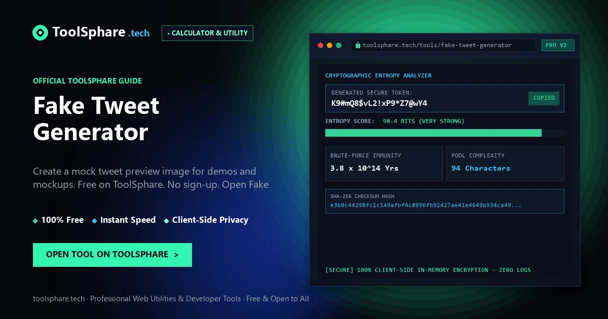 Fake Tweet Generator: free online guide - ToolSphare Guide