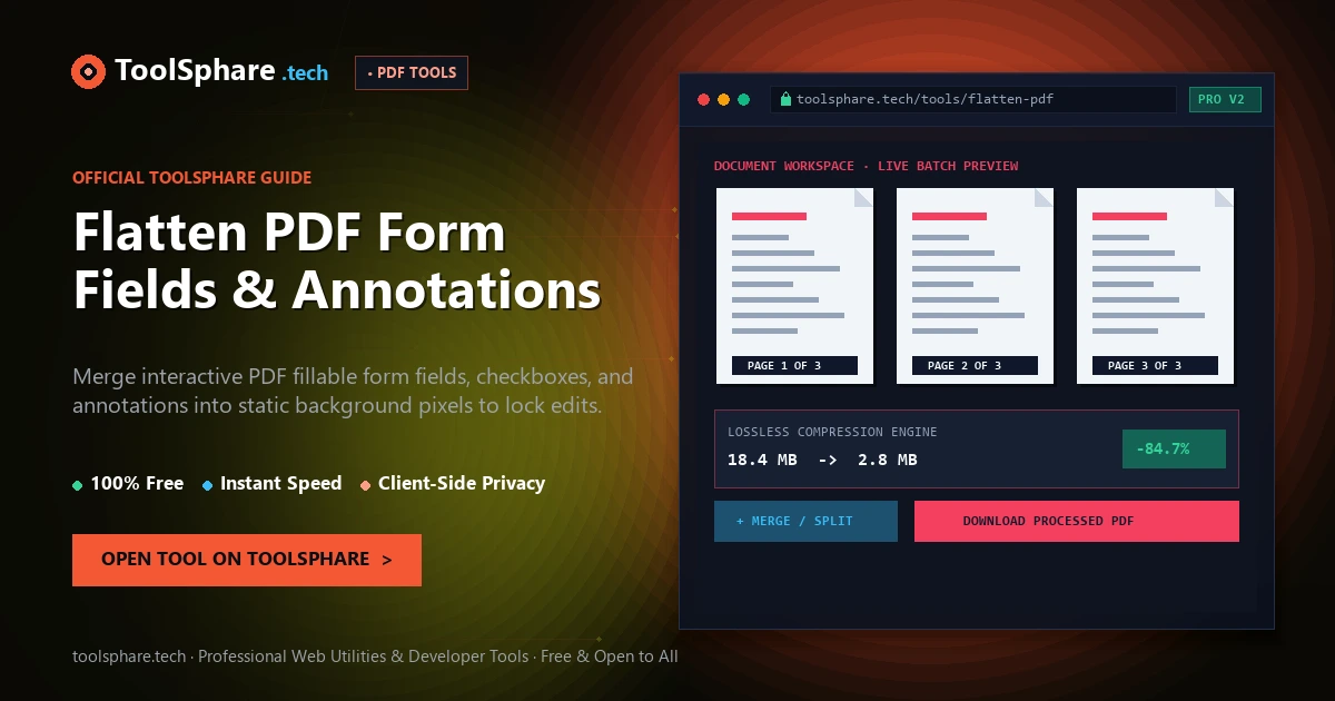Flatten PDF Form Fields & Annotations: free online guide - ToolSphare Guide