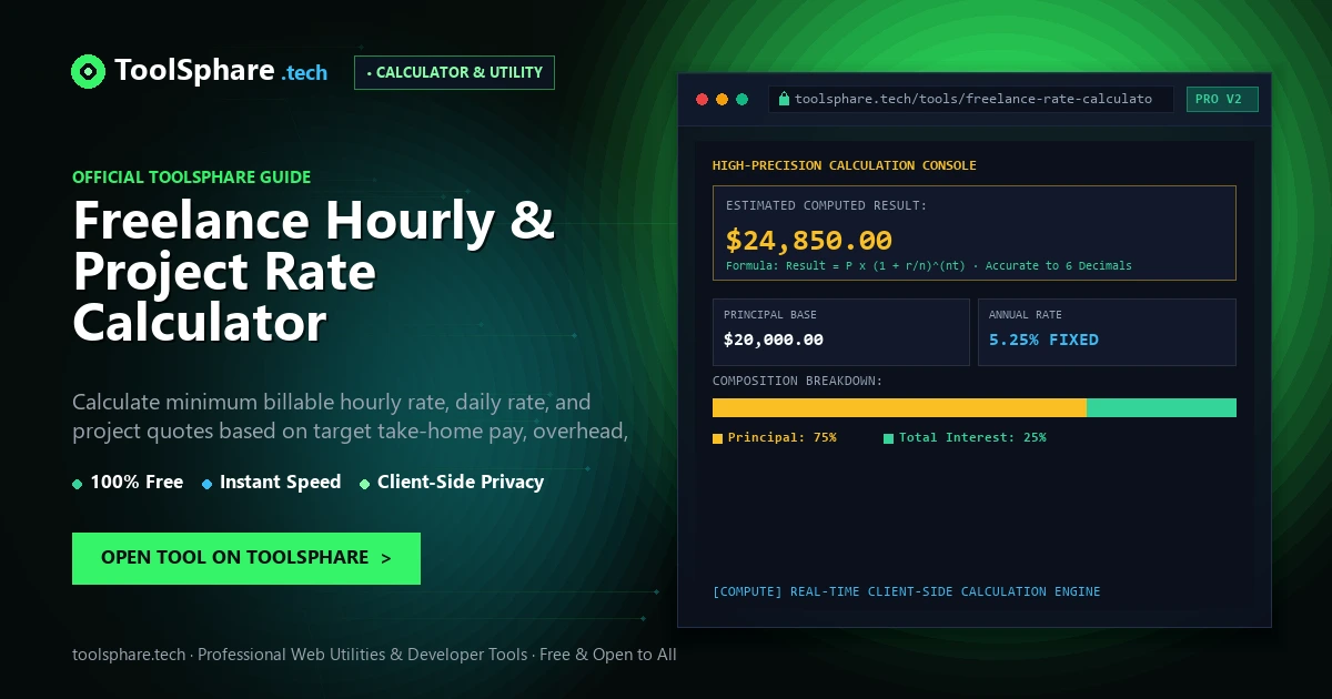 Freelance Hourly & Project Rate Calculator: free online guide - ToolSphare Guide