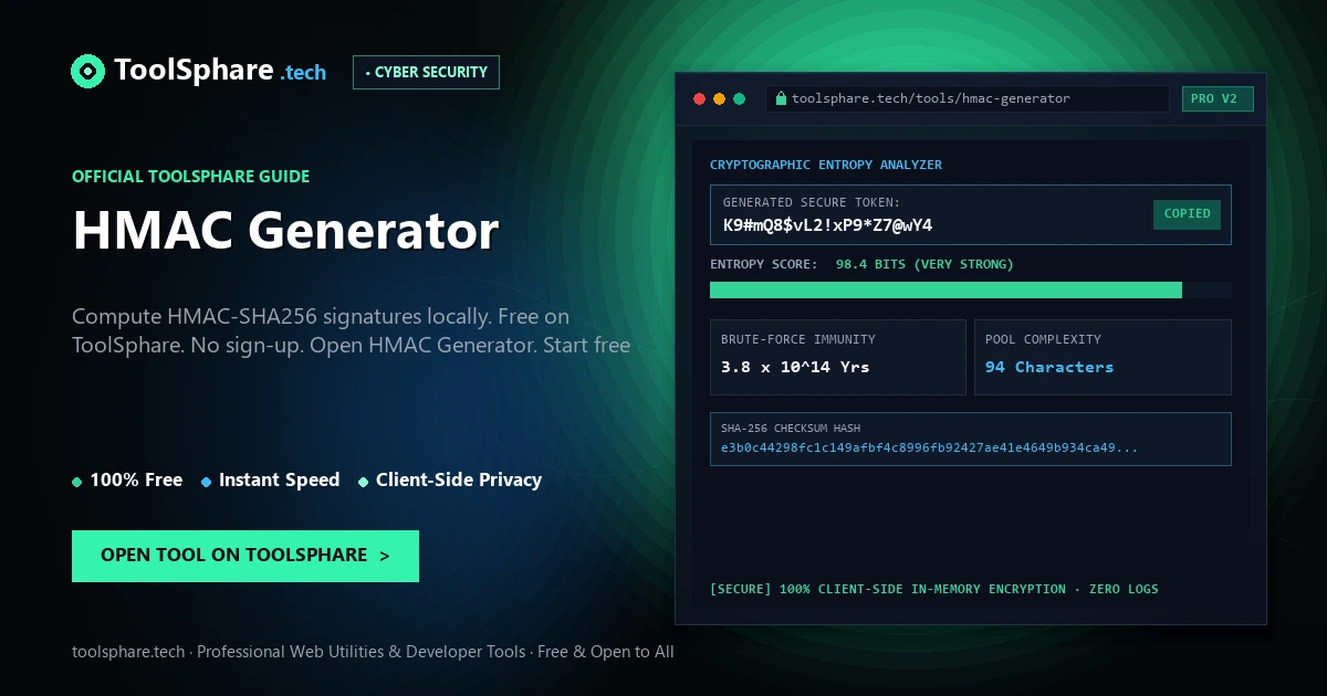 HMAC Generator: free online guide - ToolSphare Guide