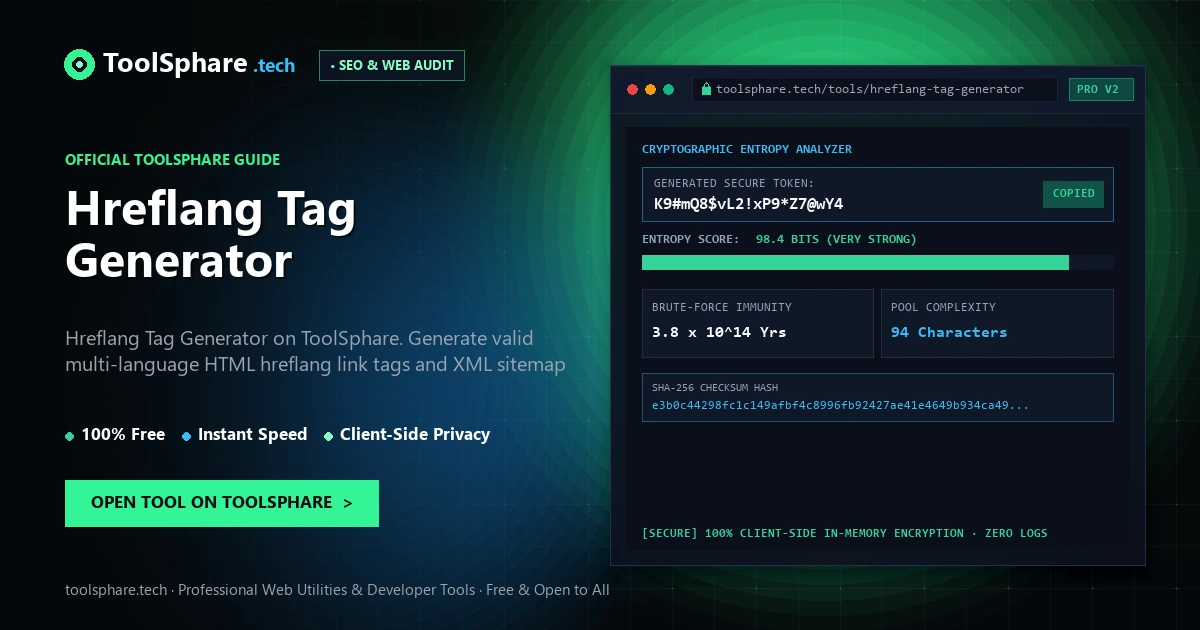 Hreflang Tag Generator: free online guide - ToolSphare Guide