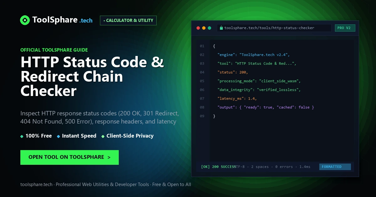 HTTP Status Code & Redirect Chain Checker: free online guide - ToolSphare Guide