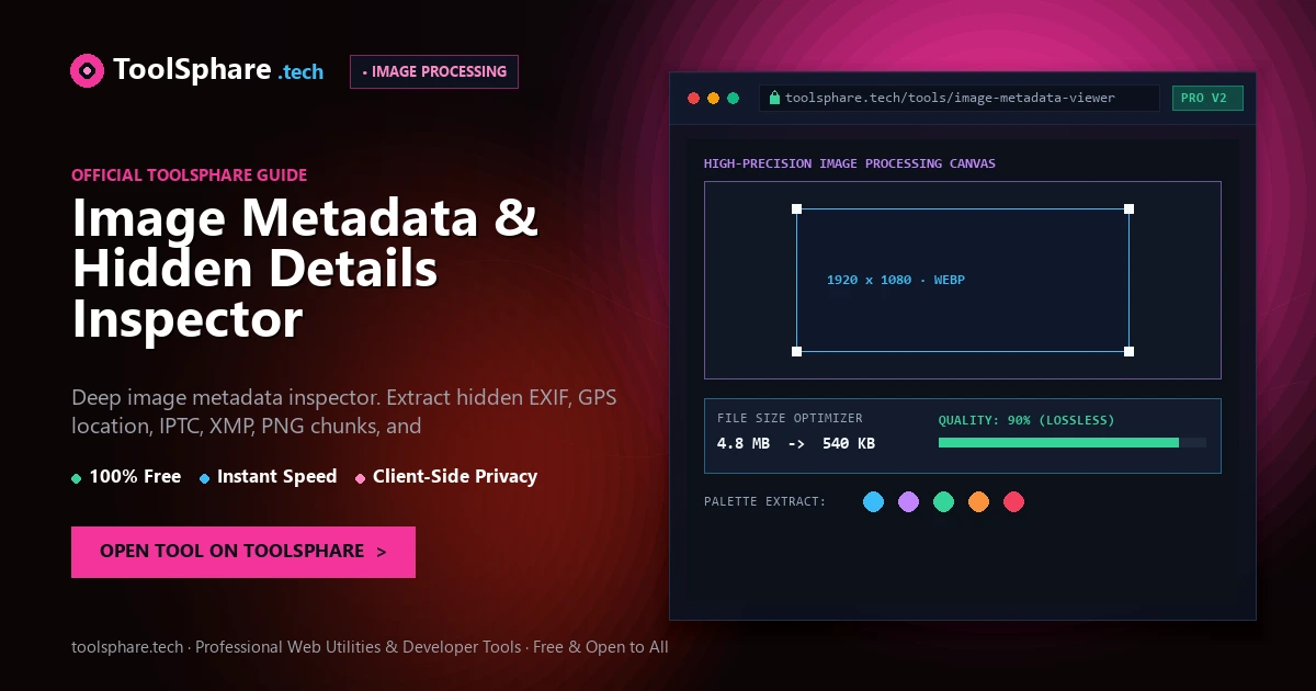 Image Metadata & Hidden Details Inspector: free online guide - ToolSphare Guide