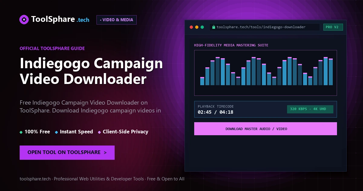 Indiegogo Campaign Video Downloader: free online guide - ToolSphare Guide