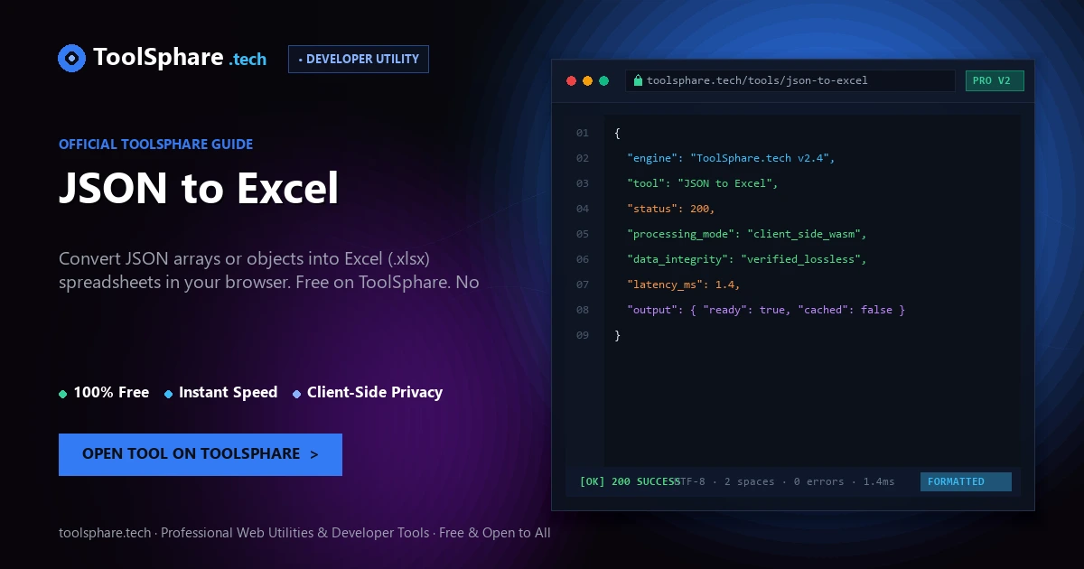 JSON to Excel: free online guide - ToolSphare Guide