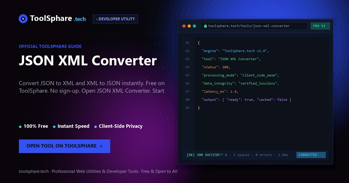 JSON XML Converter: free online guide - ToolSphare Guide