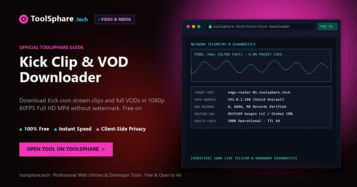 Kick Clip & VOD Downloader: free online guide - ToolSphare Guide