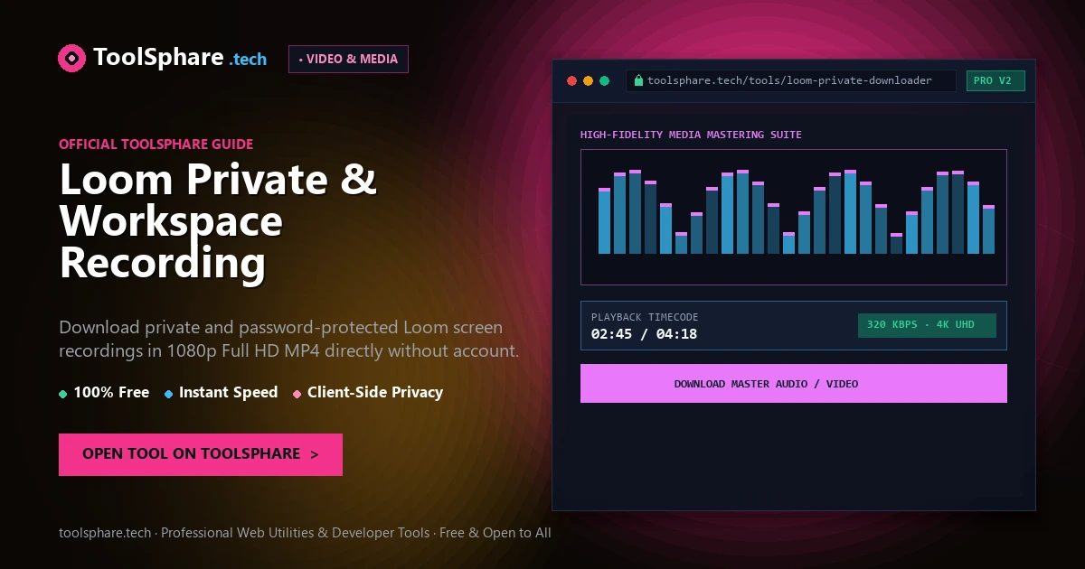 Loom Private & Workspace Recording Downloader: free online guide - ToolSphare Guide