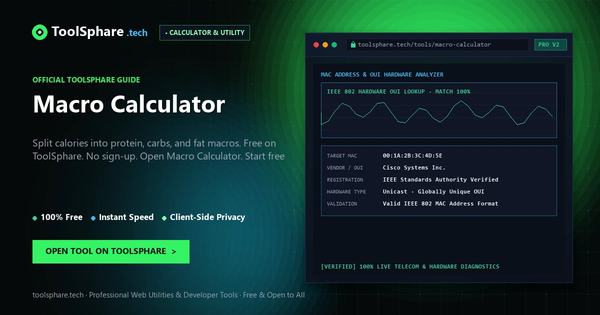 Macro Calculator: free online guide - ToolSphare Guide