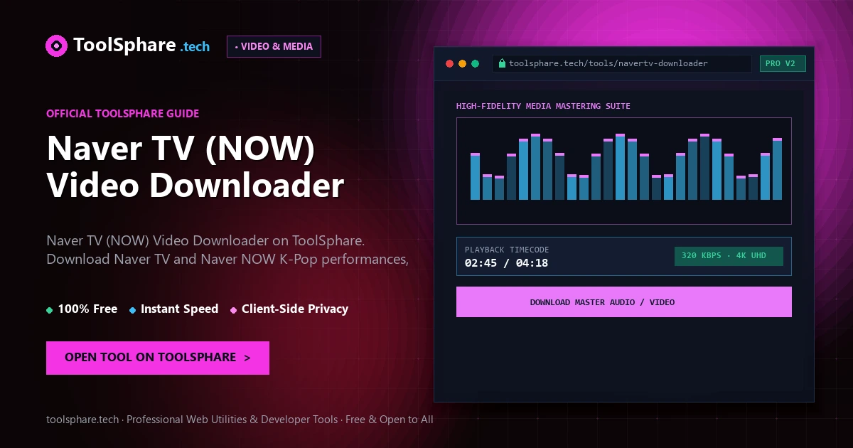 Naver TV (NOW) Video Downloader: free online guide - ToolSphare Guide