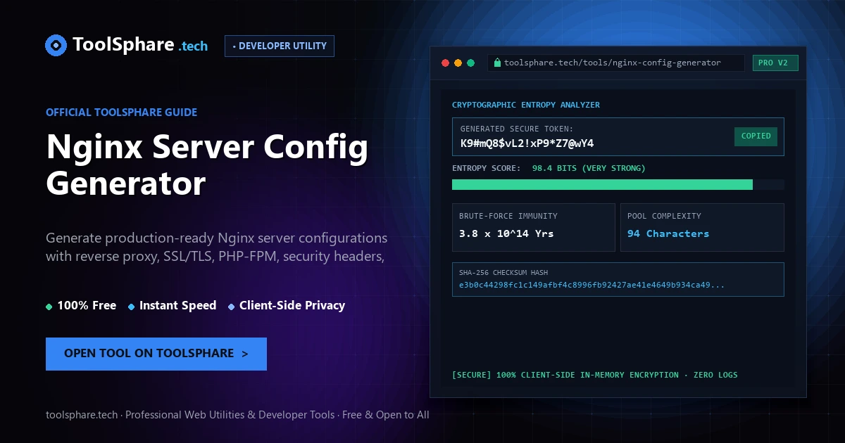 Nginx Server Config Generator: free online guide - ToolSphare Guide