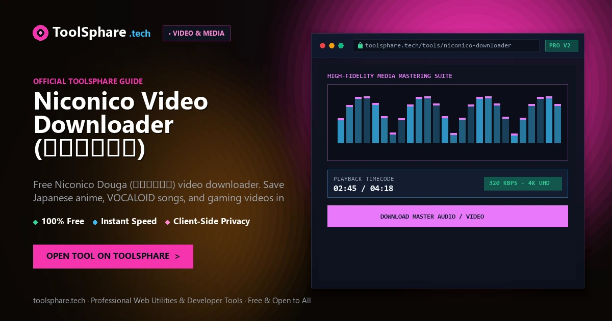 Niconico Video Downloader (ニコニコ動画): free online guide - ToolSphare Guide