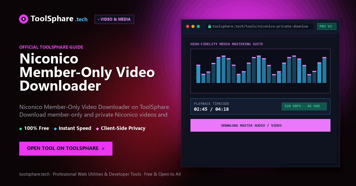 Niconico Member-Only Video Downloader: free online guide - ToolSphare Guide