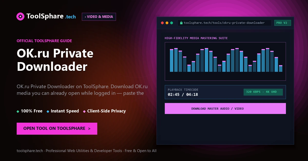 OK.ru Private Downloader: free online guide - ToolSphare Guide