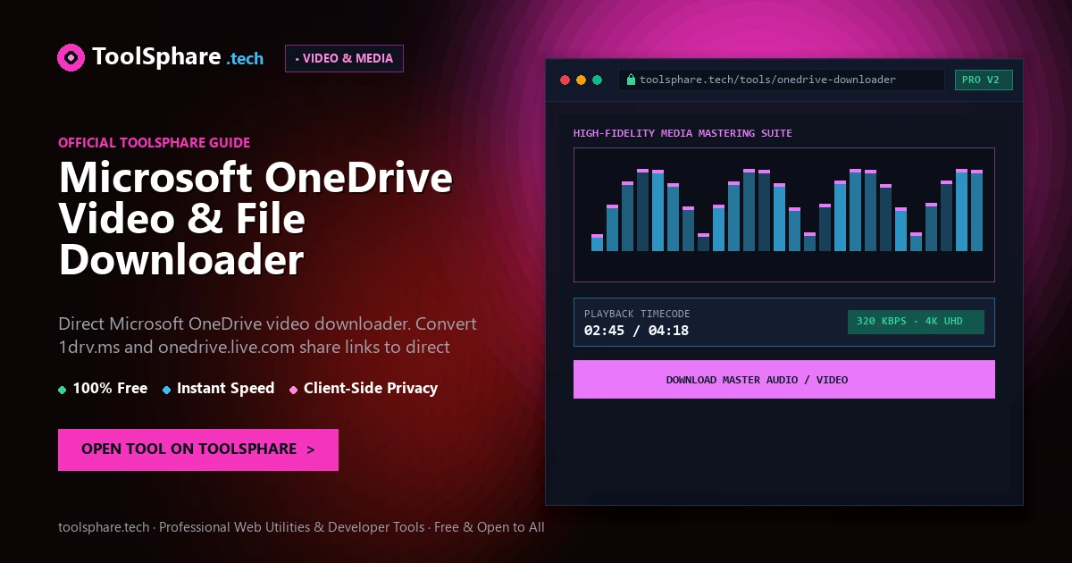 Microsoft OneDrive Video & File Downloader: free online guide - ToolSphare Guide