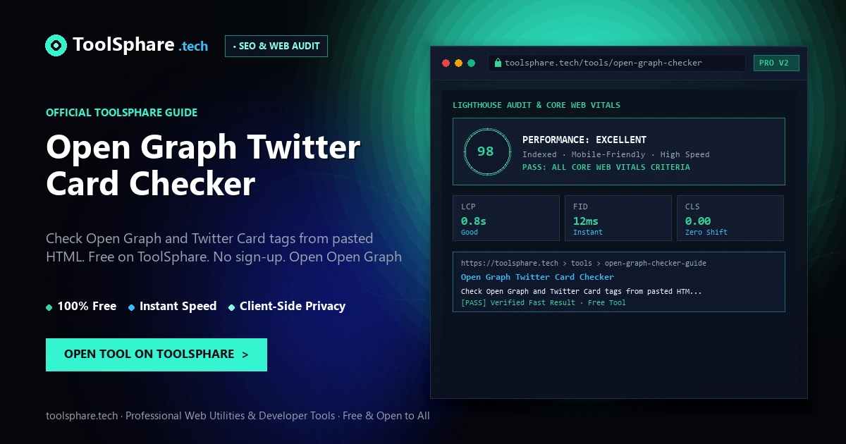 Open Graph Twitter Card Checker: free online guide - ToolSphare Guide